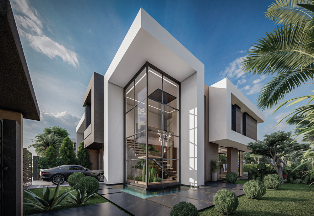 Vue architecturale de la Résidence Azure à Marrakech